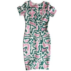 Alexia Admor NWT Abstract Midi Spring Party Dress Size Medium